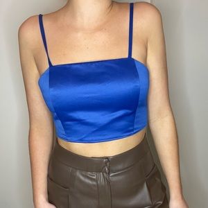 Blue crop top size small